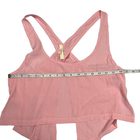 Olivaceous Tank Top Cross Back Split Open Back Pink Sleeveless Crop Women's‎ S - Picture 5 of 8